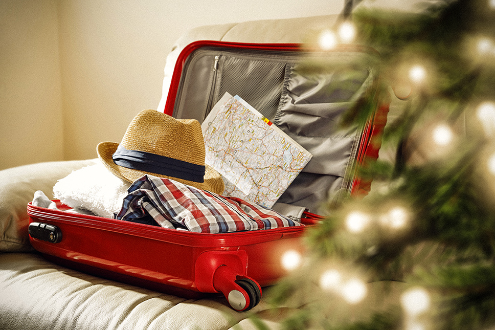 Travel suitcase for Chistmas