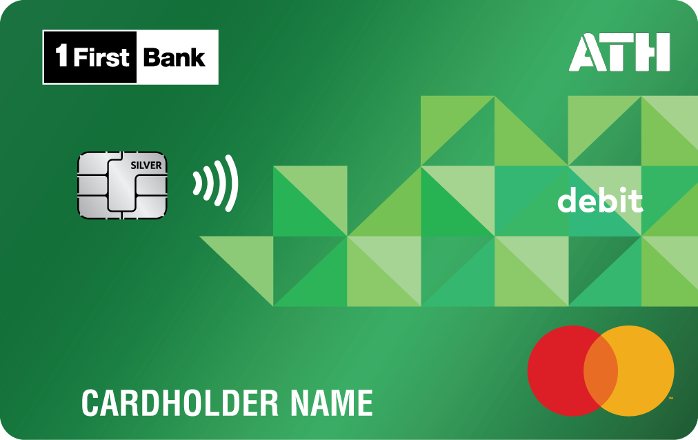 Green FirstBank Debit Mastercard card.