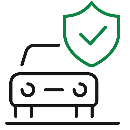 Iconos de un auto asegurado