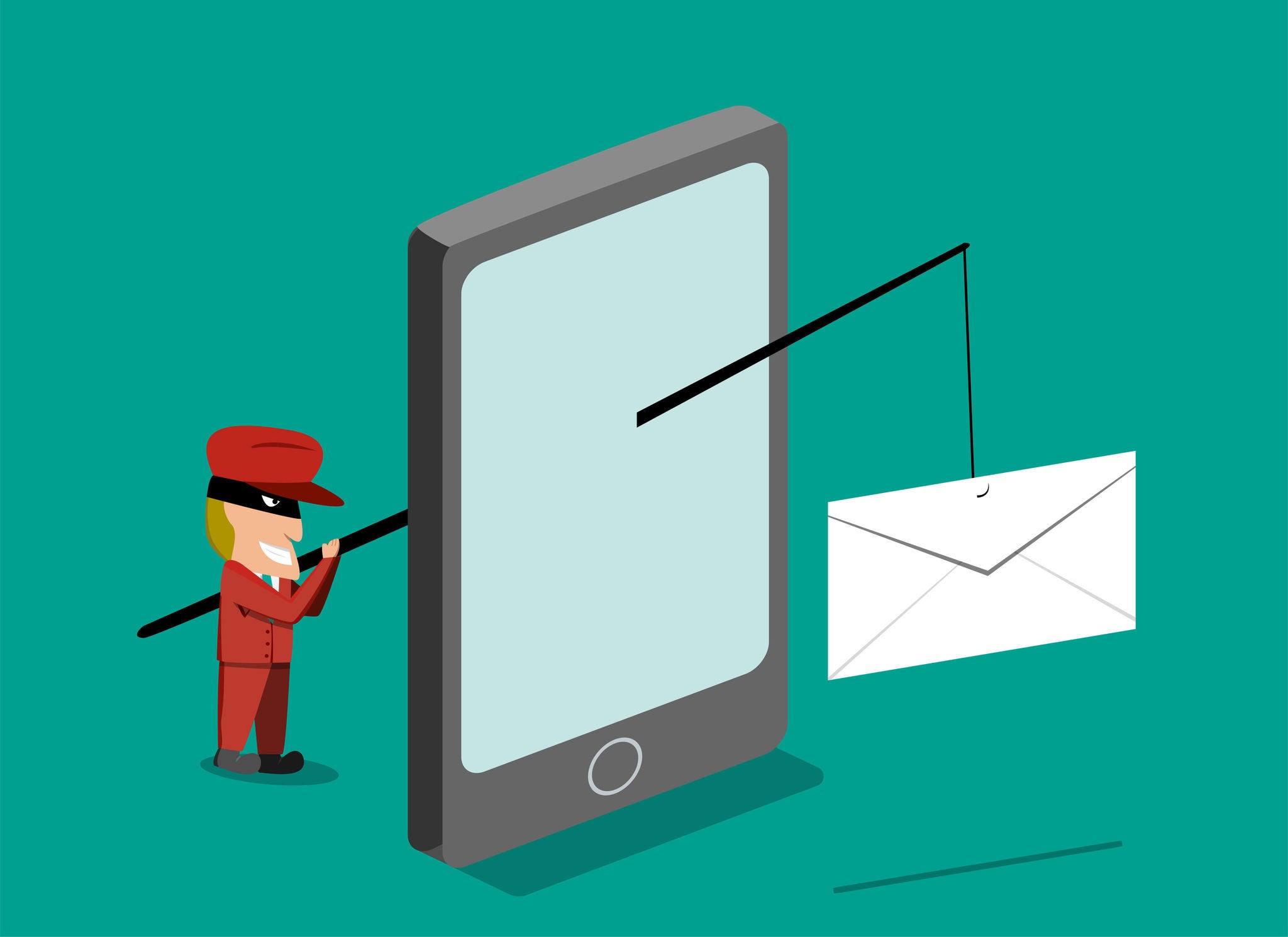 Scammer send phishing mail by mobile phone.