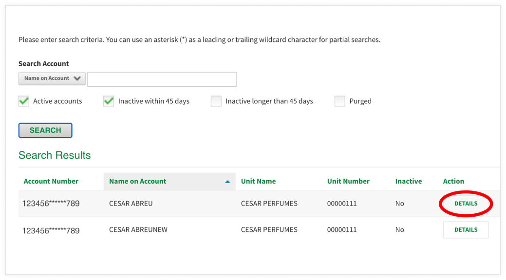 screenshot access to registered accounts