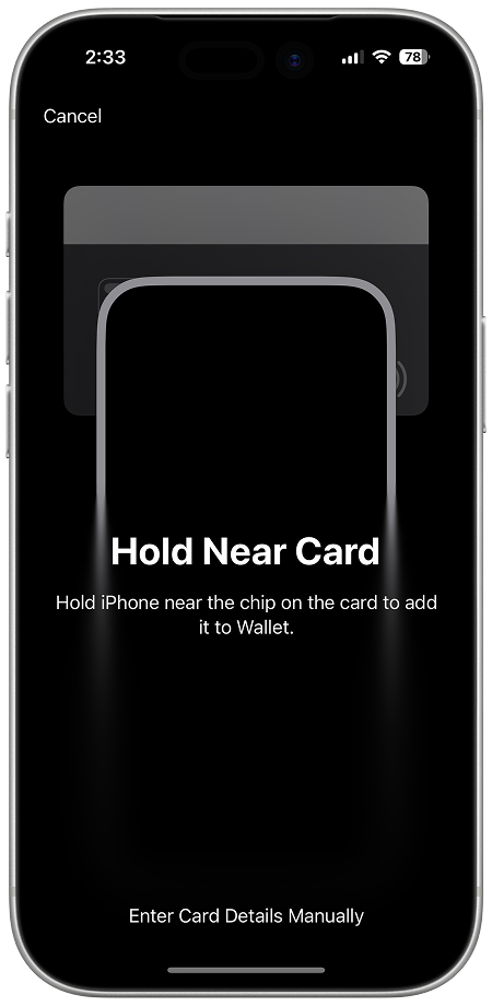 Steps how to add card on the Apple Wallet