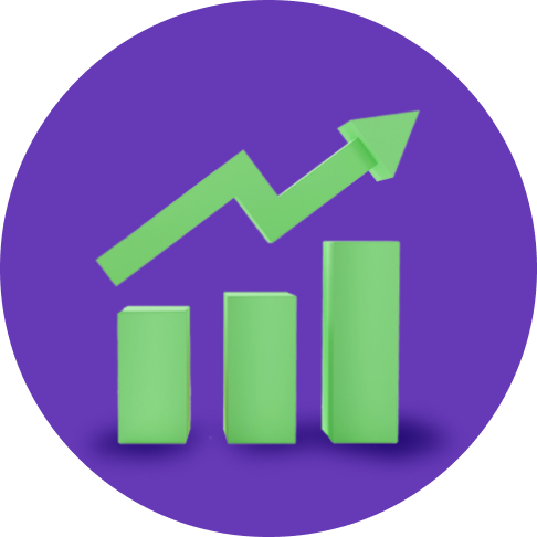 Green growth graph.
